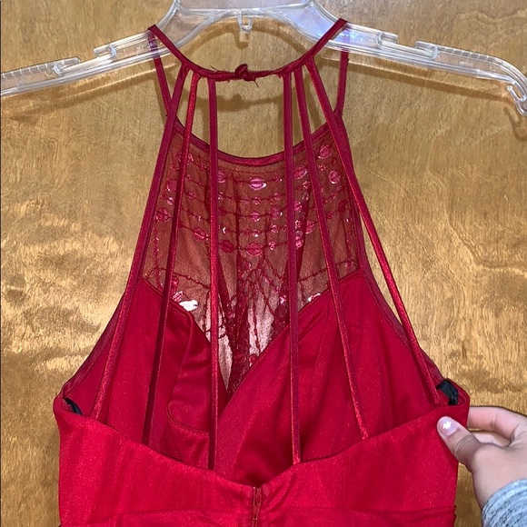 B. Darlin long red prom dress - Picture 3 of 6